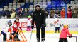 Jaromír Jágr na náborové akci Pojď hrát hokej, kde byl na ledě s malými začínajícími hokejisty