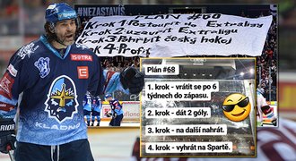 Fanoušci Sparty spílali Jágrovi, ten zářil. Přišla parodie i zastání