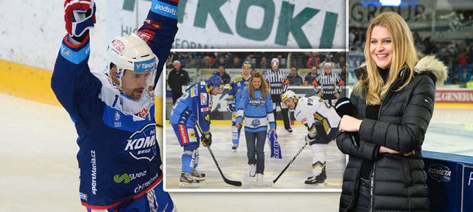 Lucie Šafářová fandila při premiéře Tomáše Plekance v dresu Komety Brno