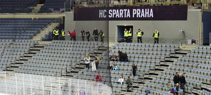 O2 arena na utkání Ligy mistrů zela prázdnotou