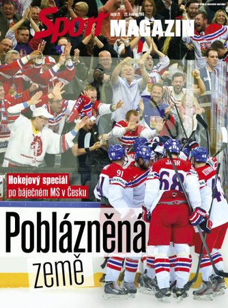 Titulní strana pátečního magazínu deníku Sport, v němž najdete velký plakát Jaromíra Jágra