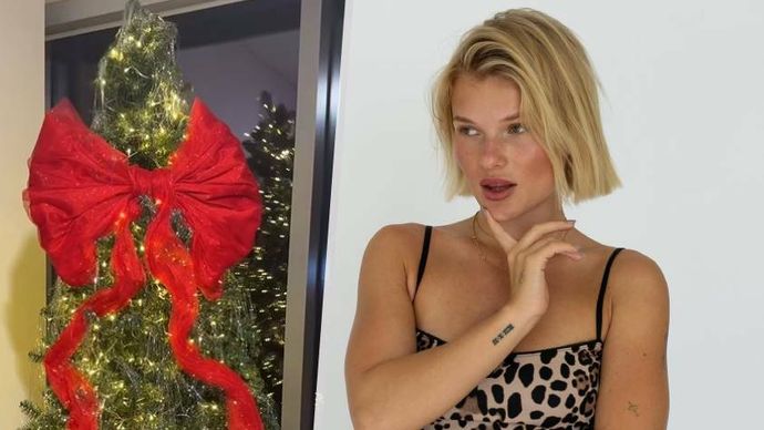 Přítelkyně Martina Nečase už má v zámoří vánoční stromeček a velkou mašli na něm.