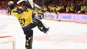 Zlínský gólman Daniel Huf začíná slavit vychytanou nulu v nové jihlavské aréně