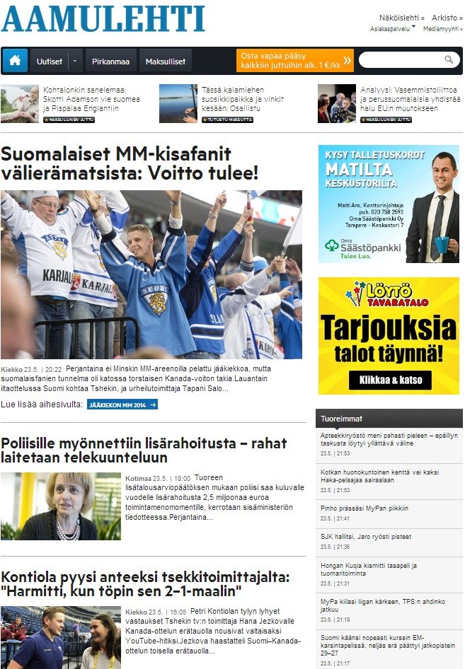 Hana Ježková zabírá čestná místa na finských zpravodajských webech