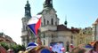 Staroměstské náměstí drží palce českým hokejistům