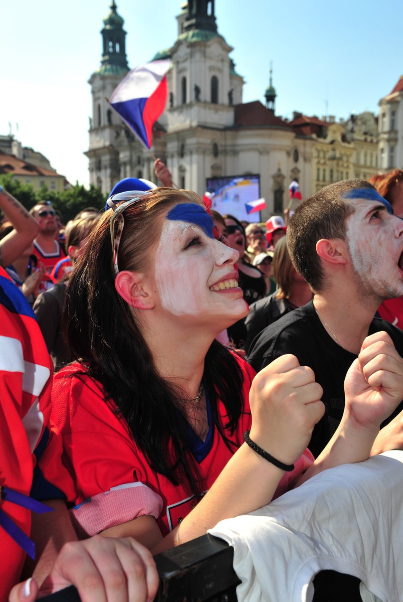 Staroměstské náměstí drží palce českým hokejistům