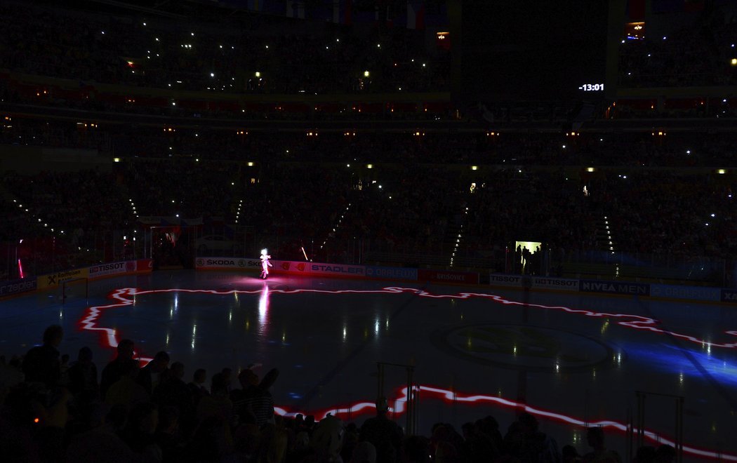 Zahajovací ceremoniál mistrovství světa v hokeji v pražské O2 Areně