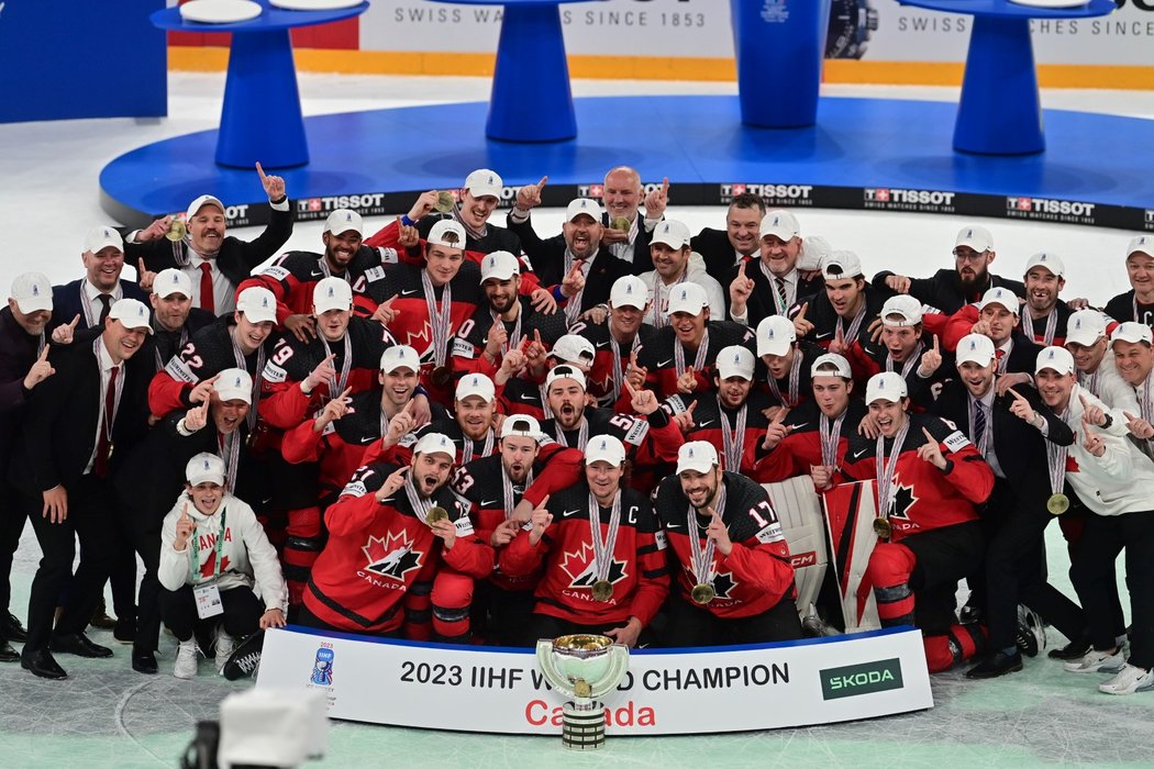 Kanadský tým slaví titul mistrů světa 2023