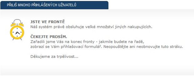 Sehnat lístky přes internet? Žádná legrace. Sehnat lístky přes internet? Žádná legrace.
