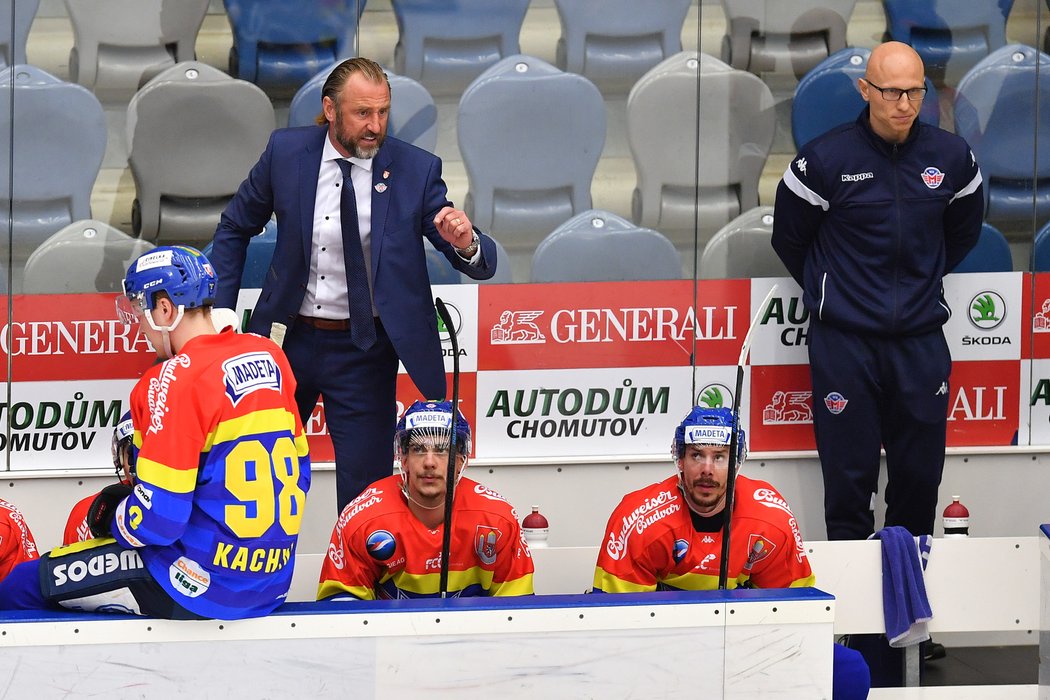 Václav Prospal na lavičce českobudějovického Motoru