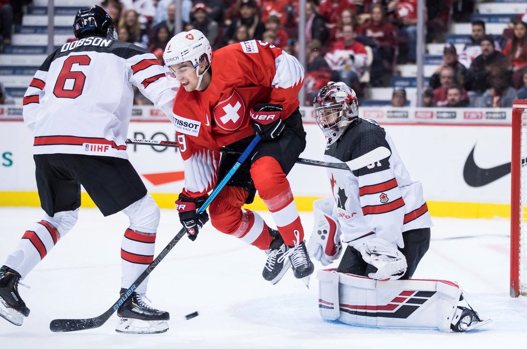 Hokejisté Kanady porazili na mistrovství světa do 20 let Švýcarsko 3:2