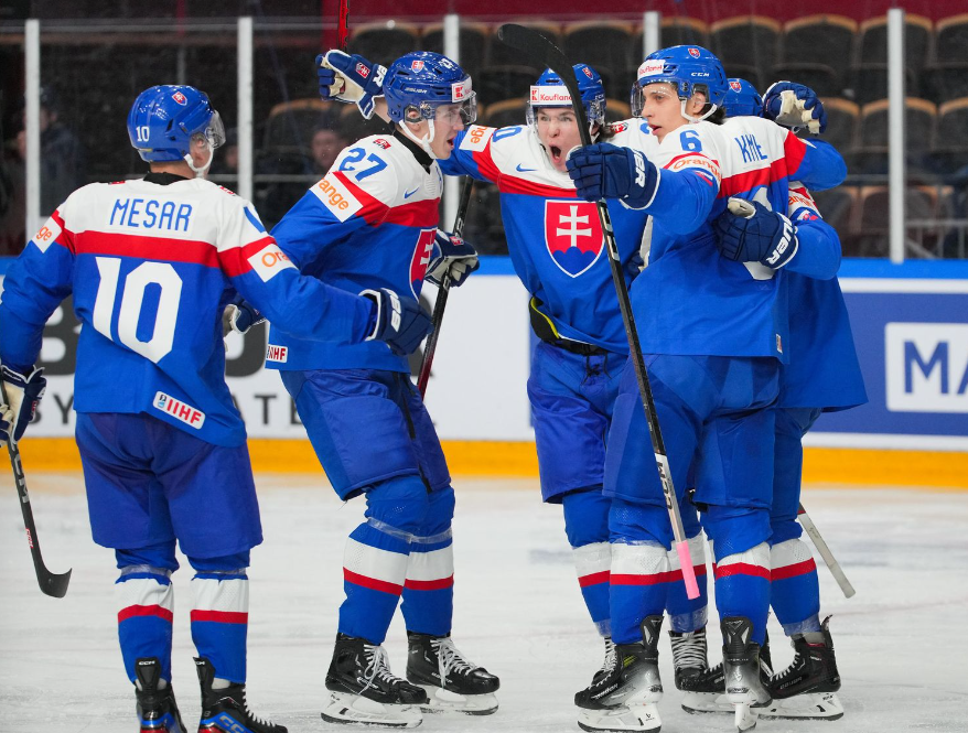 Slováci se radují z výhry nad Českem na MS U20