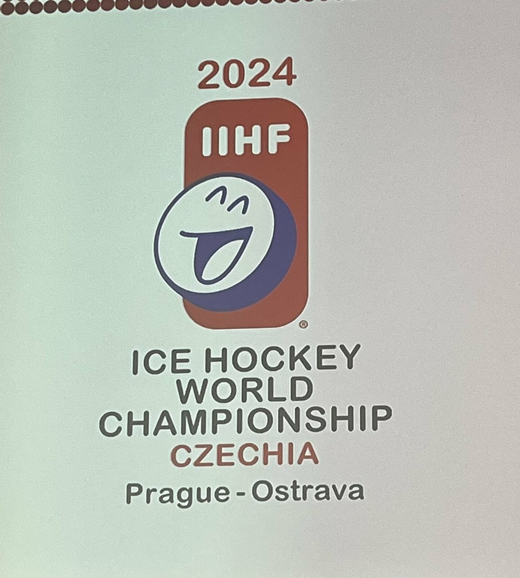 Logo MS v hokeji 2024, které se bude konat v Praze a Ostravě