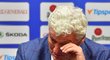 Miloš Říha se během tiskové konference po návratu z MS rozplakal