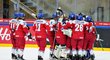České hokejistky se radují z postupu ze skupiny MS