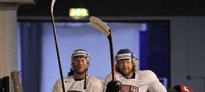 Na vozítku se z tréninku svezli i Jiří Novotný a Jakub Voráček