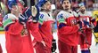 Ondřej Palát, David Pastrňák a David Tomášek po postupu české reprezentace do finále MS Ondřej Palát, David Pastrňák a David Tomášek po postupu české reprezentace do finále MS