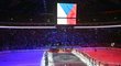 Česká hymna před zápasem pochopitelně nechyběla