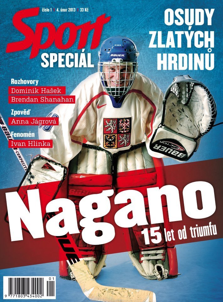 Vychází volně prodejný magazín věnovaný zlatému úspěchu českých hokejistů v Naganu před 15 lety.
