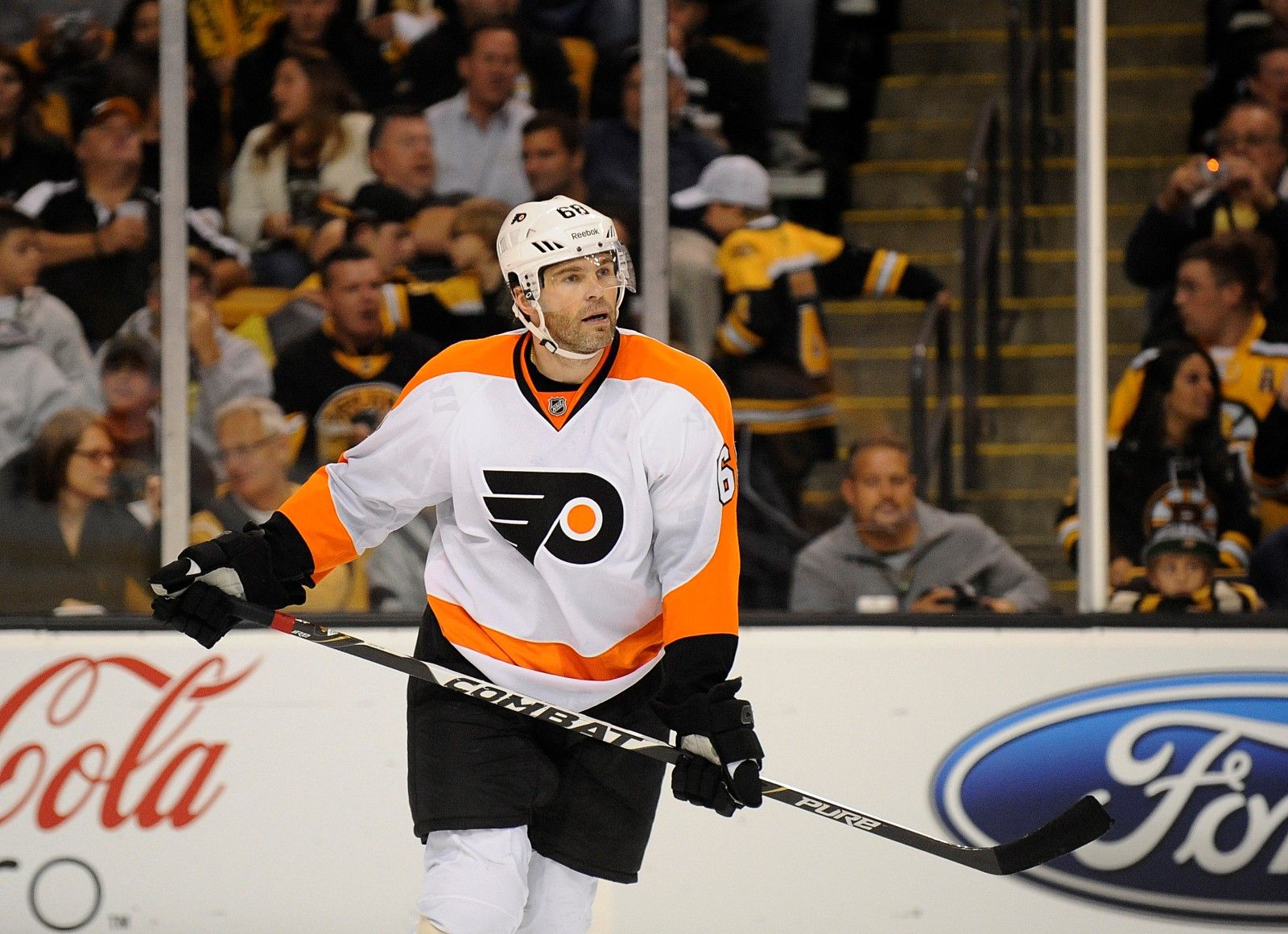 Jaromír Jágr v dresu Philadelphie po svém návratu do NHL Jaromír Jágr v dresu Philadelphie po svém návratu do NHL