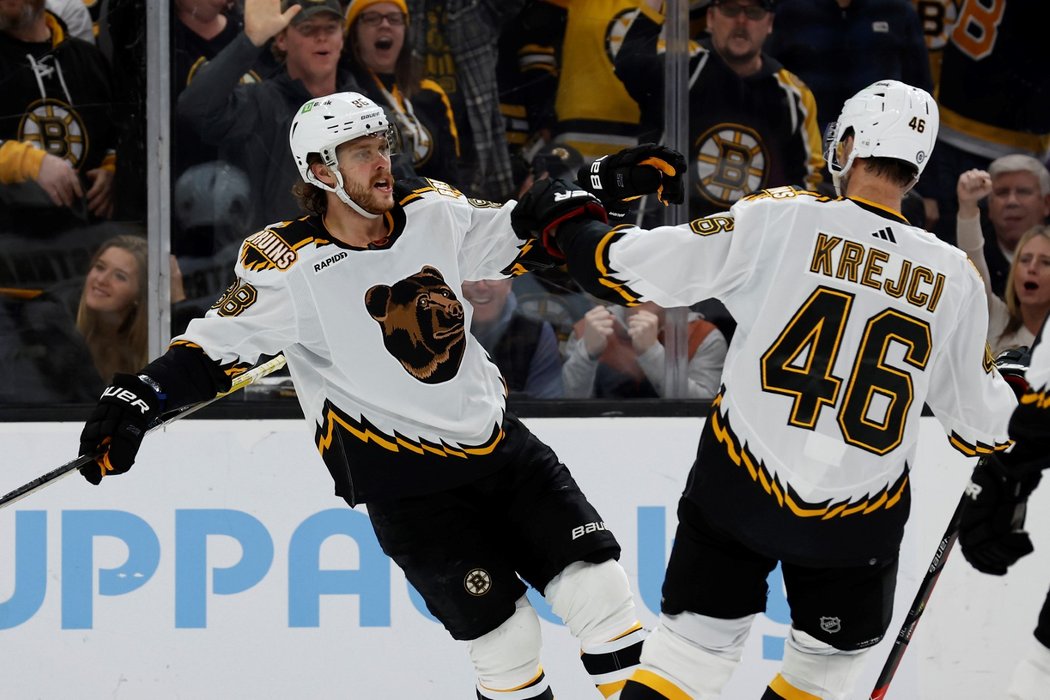 Davidové Pastrňák a Krejčí jsou ve vybrané společnosti v týmu století Bostonu Bruins!