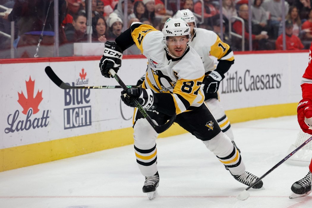 Kapitán Penguins Sidney Crosby v akci