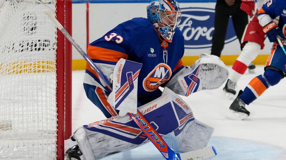 Český gólman David Rittich v brance New York Islanders