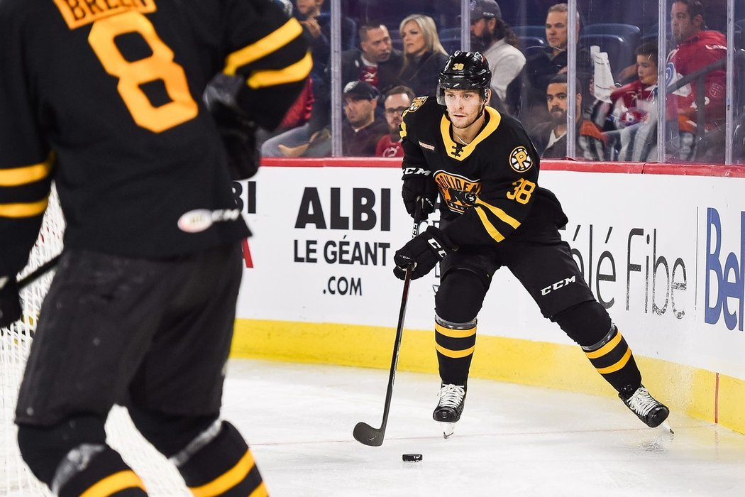 Obránce Jakub Zbořil z organizace Boston Bruins se před novou sezonou rozehraje v Kometě