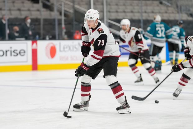 Jan Jeník ve svém prvním zápase v NHL Jan Jeník ve svém prvním zápase v NHL