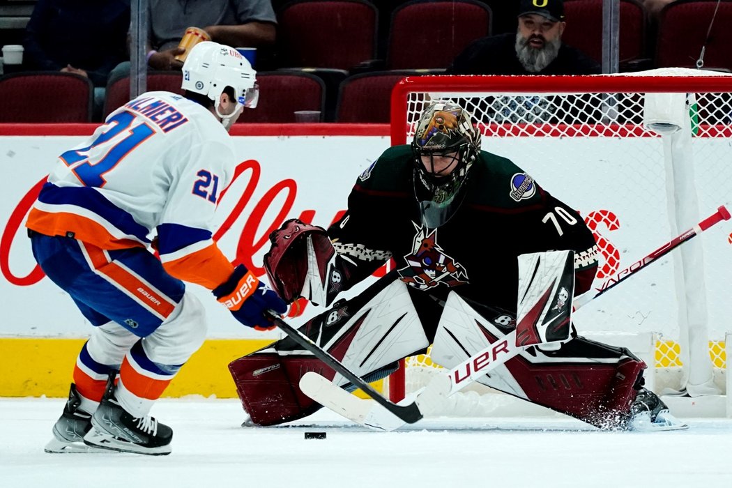 Arizona s Karlem Vejmelkou v bráně podlehla Islanders 0:3