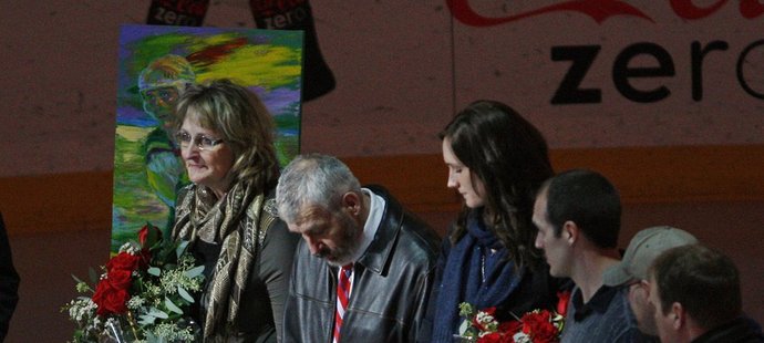Rodina Dereka Boogaarda na ceremoniálu v Minnesotě.