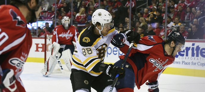 David Pastrňák vstřelil ve středečním utkání NHL proti Washingtonu svůj 16. gól v sezoně