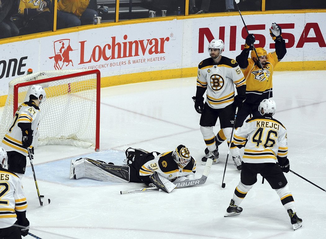 David Krejčí už jen přihlíží radosti Nashvillu, Bruins byli bezmocní
