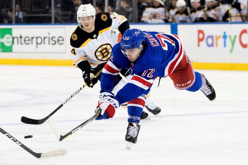 Filip Chytil vstřelil proti Bostonu gól.