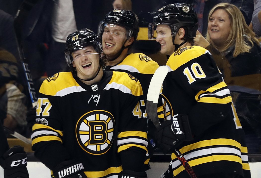 David Pastrňák se podílel v pondělním zápase NHL jednou asistencí na výhře Bostonu nad Minnesotou