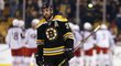 Patrice Bergeron smutní po inkasovaném gólu