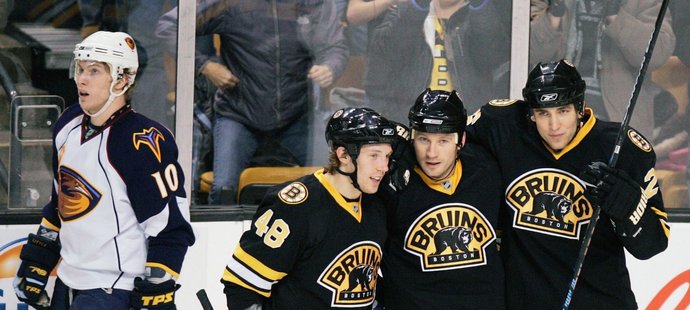 Radující se hráči Bostonu Bruins