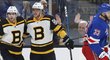 David Pastrňák zařídil ve středečním utkání NHL třemi góly a dvěma asistencemi výhru Bostonu 6:3 nad New Yorkem Rangers.