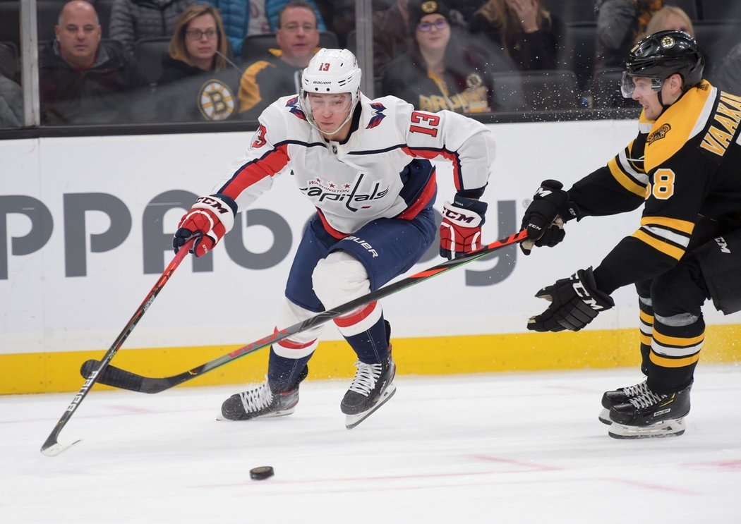 Jakub Vrána rozhodl o výhře Washingtonu v TD Garden vítězným nájezdem.