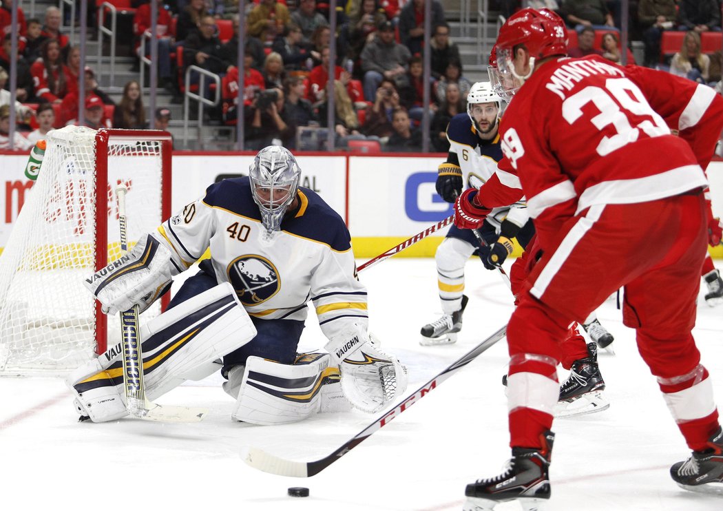 Robin Lehner si proti Red Wings připsal celkem 30 zákroků