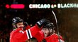 Hvězda Chicaga Blackhawks Patrick Kane (vpravo) je jedním v průměru nejlépe placeným hráčem NHL