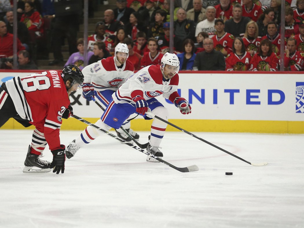 Tomáš Plekanec odehrál proti Blackhawks celkem 18 minut