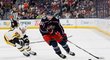 Stanislav Svozil při debutu v NHL proti Pittsburghu