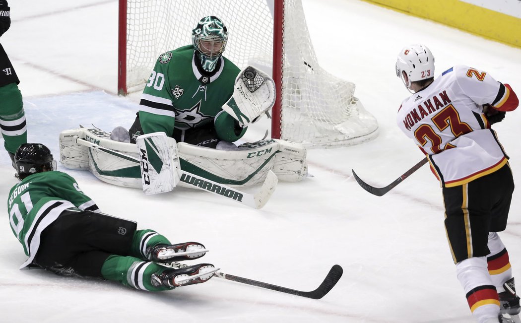 Proti Calgary vychytal Ben Bishop pátou nulu sezony a čtyřiadvacátou v kariéře