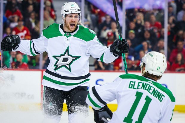Radek Faksa a jeho gólová radost Radek Faksa a jeho gólová radost