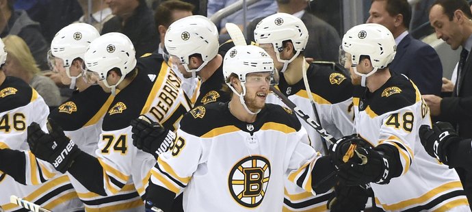 David Pastrňák nezabránil v pondělním utkání NHL dvěma góly porážce hokejistů Bostonu 2:4 v Torontu.