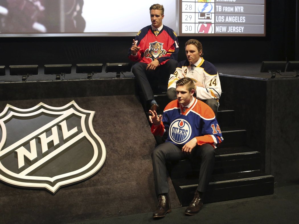 Nejlepší trojka letošního draftu: Aaron Ekblad, Sam Reinhart a Leon Draisaitl, posila Edmontonu