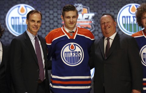 Leon Draisaitl poprvé v dresu svého nového klubu.