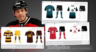 Co by nosil fotbalista Jágr? Unikátní přeměna dresů týmů NHL