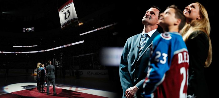 Milan Hejduk je po Dominiku Haškovi druhým českým hokejistou, jehož dres vyvěsili pod strop arény v NHL, a Colorado ozdobilo slavnostní večer jasným vítězstvím 7:2 nad Minnesotou.